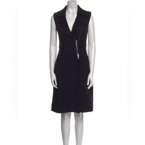 Alexander McQueen V-Neck Midi Length Dress - Check Listed Measurements